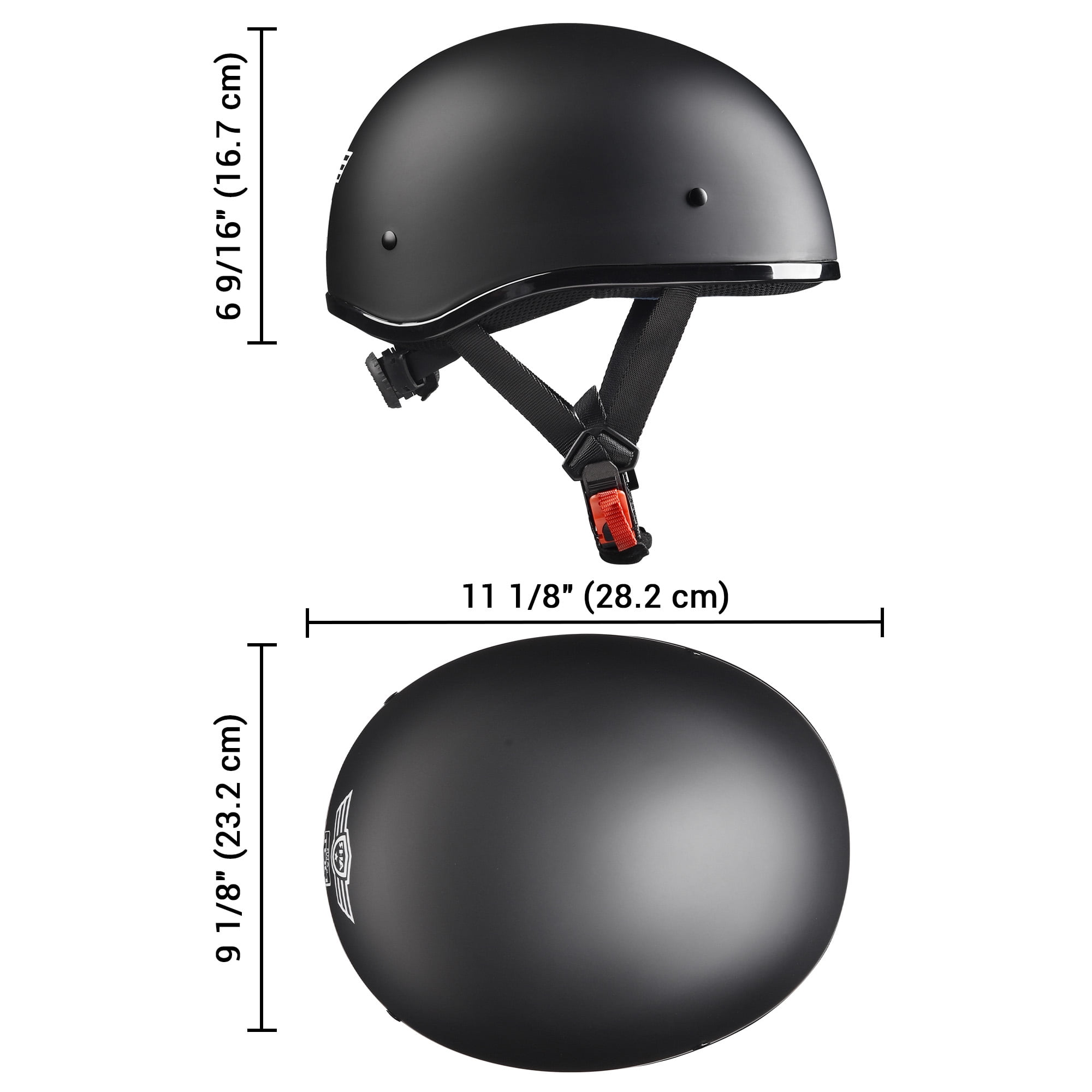 AHR Approved Adults Motorbike Helmet, German Style Half Face, DOT for Bike, Chopper, Cruiser, Scooter - Walmart Business Supplies AHR Approved Adults Motorbike Helmet, German Style Half Face, DOT for Bike, Chopper, Cruiser, Scooter - Walmart Business Supplies