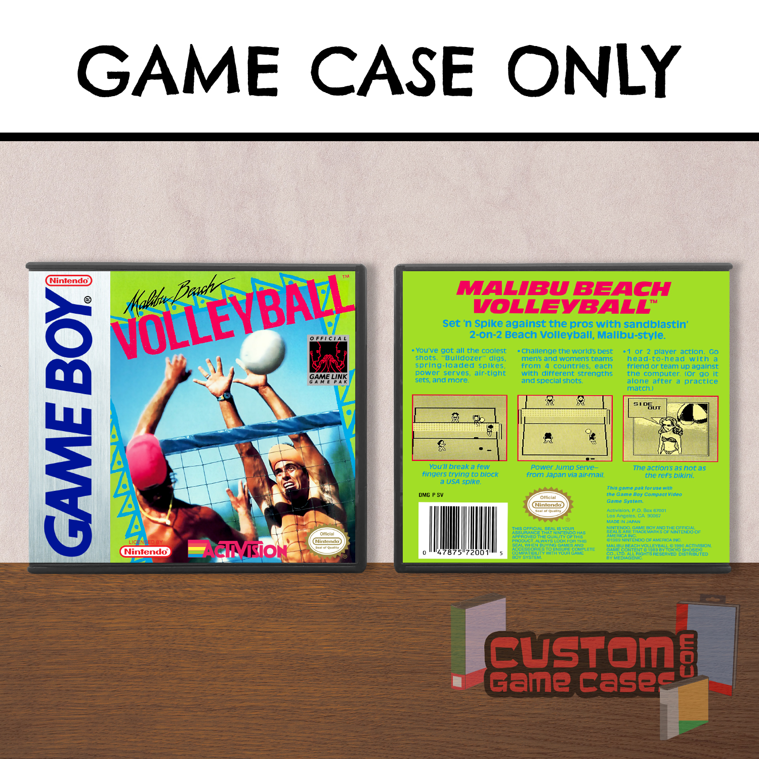 Malibu Beach Volleyball (GB) Game Boy Game Case with Cover