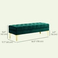 thumbnail image 3 of HOMCOM Velvet Upholstered Bench Button Tufted End of Bed Bench for Bedroom, 3 of 10