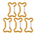 thumbnail image 5 of 5Pcs Bone Shape Spring Snap Clip Aluminum Alloy KeyRings Hanging Buckle Carabiner Keychains Bag Clip Hook Connectors, 5 of 6