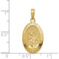 thumbnail image 5 of 14K Yellow Gold Saint Christopher Medal Pendant (27.3 X 12.75) Made In United States k5082, 5 of 6