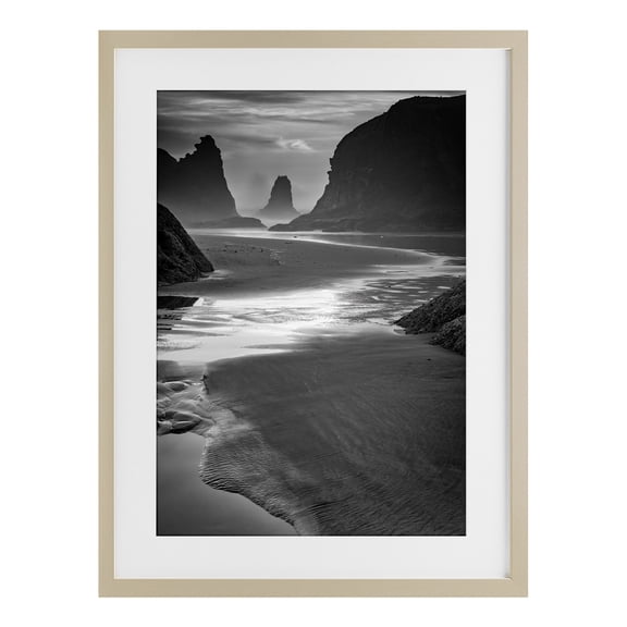 Stupell Industries Last Light On Bandon Beach Birch Framed Print Under Glass, design by Rick Berk