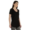 thumbnail image 2 of Inkmeso T-shirt Basique Col en U Été Manches Courtes Coton Uni Femmes, 2 of 7