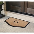 thumbnail image 2 of A1HC Natural Rubber & Coir 24"x38" Monogrammed Front Door Doormat, Stripe Black Border, Heavy-Duty, Low Profile, Anti-Shed, Easy Clean, 2 of 6