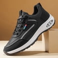 thumbnail image 6 of CORASUN Men's Black Faux Leather Fashion Sneakers, Durable Water-Resistant Soft Sole Casual Shoes for Men, Business Casual Office and Walking, 6 of 10