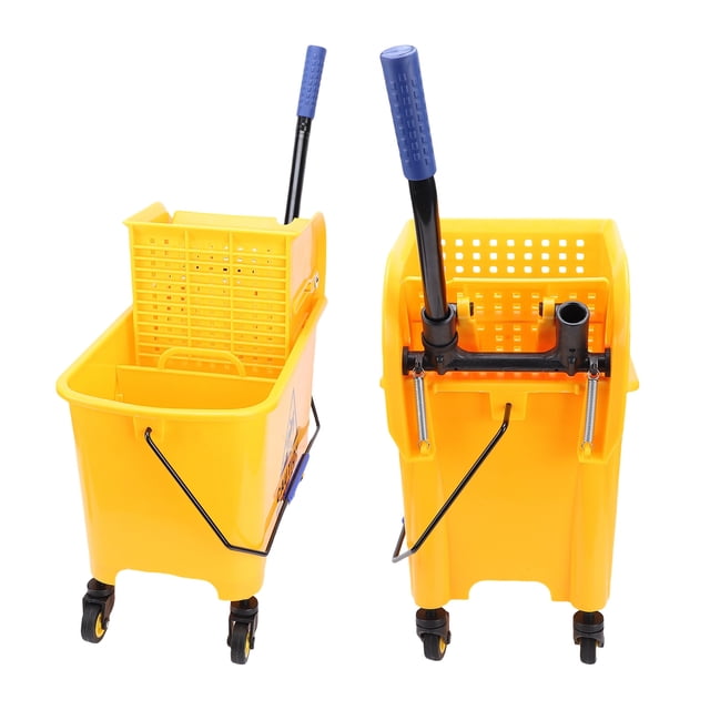 Cubo Para Fregona, Escurridor De Prensa Lateral De 20L, Cubo Para Fregona Comercial Con Ruedas Y Para Limpieza De Suelos