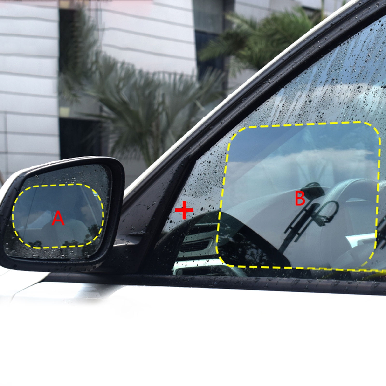 EEEkit 4PCS/2PCS Anti Fog Film Car Rear View Mirror Waterproof Film