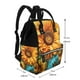 thumbnail image 2 of Fotbe Deep Yellow Colorful Sunflower Mochila Maternidad - Lona de Sarga Impermeable, Mochila de Pañales de Gran Capacidad con Múltiples Bolsillos y Correas Ajustables, 2 of 6