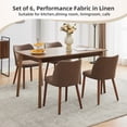 thumbnail image 6 of COZONY Dining Chair Set of 2, Upholstered PU Leather Dining Chairs with Wood Legs & Wing Backrest, for Dining Room or Living Room, Coffee Color, 6 of 23