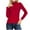 Mockneck-Red, variant on SwiftWear Womens Mock Neck Sweaters Long Sleeve Solid Pullover Tops Slim Fit Fall Winter ClothesCozy Sweater for Women Gray L