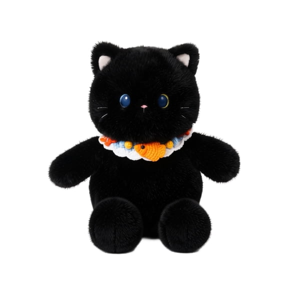 Stuffed Cat Plush Colorful Stuffed Animal Kitten Stuffed Animal for Student Young and Young Nursery Decor Plush Birthday Gift Plush Soft Fuzzy 16 Inch Kitty Stuffed Animal with