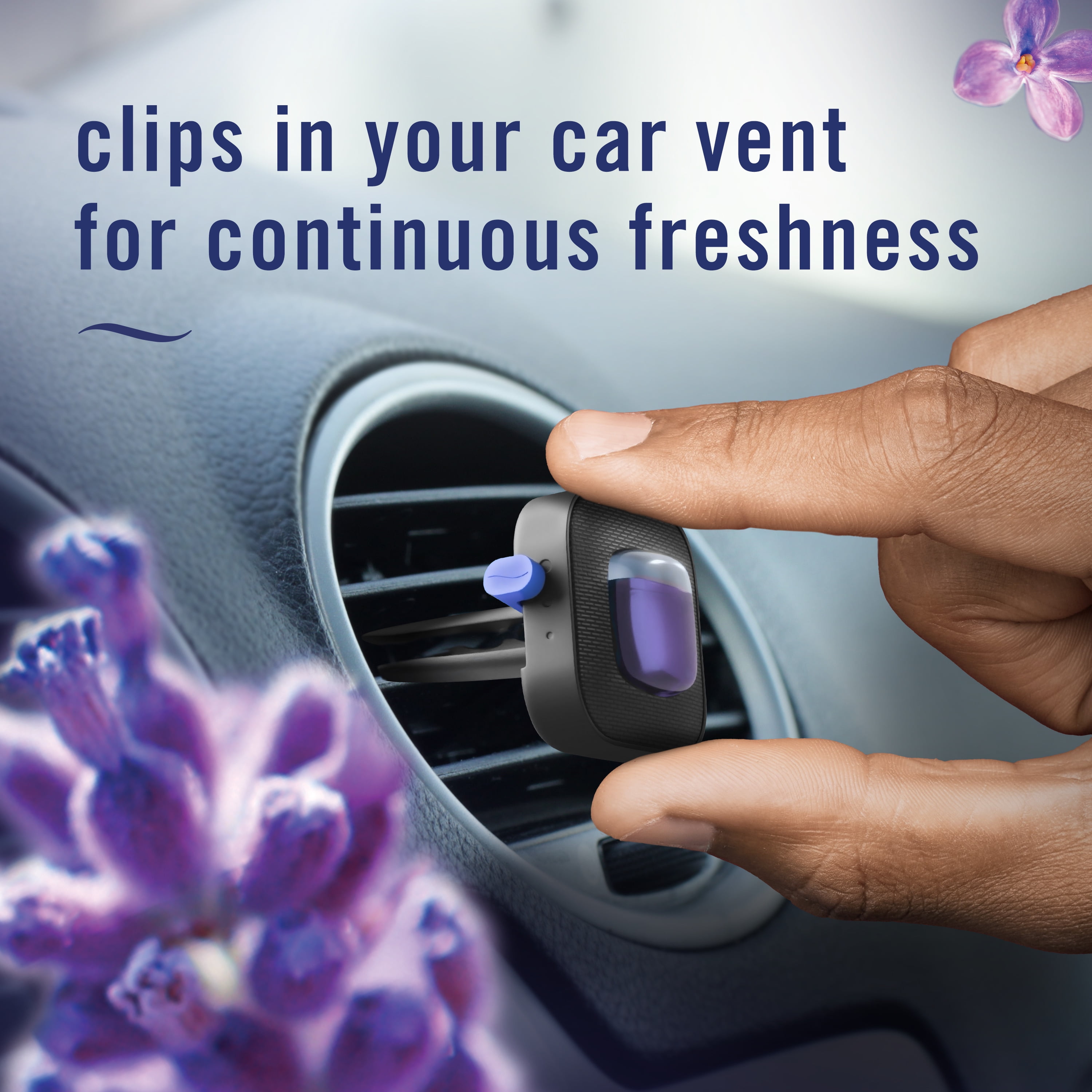 Febreze Odor Eliminating Car Air Freshener, Lavender & Vanilla Bean, 0.7 fl oz, 2 Count