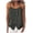 Dark Gray Womens Tank Tops, variant on Summer Cotton Linen Tank Tops for Women Spaghetti Strap Adjustable Camisoles Womens Scoop Neck Sleeveless Button Down Shirts