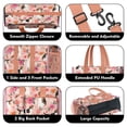 thumbnail image 3 of Teacher Tote Bag,Pink Beagle and Flower Teacher Utility Tote Bag,Large Work Tote Bags for Women with Multiple Pockets,Top Zipper Closure,13.8x10.6x6.7 Inch, 3 of 5
