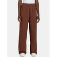thumbnail image 2 of No Boundaries Soft Fleece Wide Leg Pants, 30” Inseam, 1 or 2-Pack, Women’s XXS-4X, 2 of 5