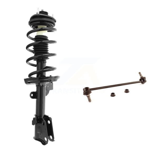 Transit Auto Front Right (Passenger Side) Complete Shock Assembly and TOR Link Kit for Car 2009-2015 Honda Pilot KSS-105104