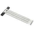 thumbnail image 1 of High-Precision Scale Ruler Marking Ruler T-Type Hole Ruler Right Angle Ruler Multifunctional Stainless Woodworking Scribing Mark Line Gauge Carpenter Measuring Tool, 1 of 8
