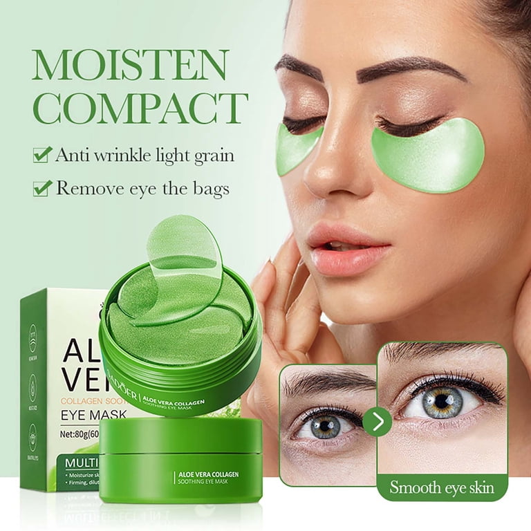 60 x Aloe Vera Eye Patches, Collagen & Hyaluronic Acid Eye Mask, Anti-Aging,  Moisturizing and Refreshing, Reduces Dark Circles, Wrinkles, Puffiness and  Eye Fatigue - Walmart.com