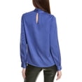 thumbnail image 2 of Elie Tahari womens  The Jaden Silk-Blend Blouse, XL, Blue, 2 of 3
