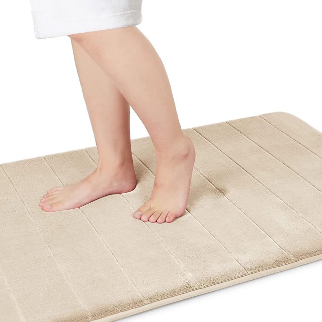 Listones De Baño Alfombra De Baño De Espuma Viscoelástica De Gran Tamaño, 50 X 80 Cm, Suave Y Cómoda, Súper Absorción De Agua, Antideslizante, Gruesa, Lavable A Máquina, Secado Más
