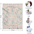 thumbnail image 4 of Pink Floral Pattern Blanket,Comfortable Soft Flannel Throw Blanket,All Season,Warm Lightweight Blankets for Sofa Bed Couch Living Room Chair,30"x40", 4 of 4