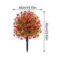 thumbnail image 3 of CQCYD under $5 Artificial Topiary Ball Trees with Ground Spike, UV Resistant Artificial Violet Shrubs, Fake Evergreen Artificial Plants Flowers Brush for Outdoor Indoor Front Porch Garden, 3 of 6