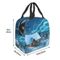 thumbnail image 3 of Disketp Mountain Cottage In Snow for Insulated Lunch Bag for Women and Men, Perfect for Work, Hiking, Picnic, 3 of 8