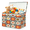 Color 4, variant on Jiaoprinted Maple Leaf Star Large Toy Storage Box with Lid and Divider, Thanksgiving Foldable Toy Storage Organizer, Stackable Storage Container Home Organization, 85L