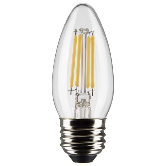 2Pk - 4W B11 LED Clear Medium Base 2700K 350 Lumens 120v
