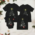thumbnail image 2 of mgoYE Dad Christmas Family Matching Pajamas Papa Xmas Father Short Sleeve T-Shirt(Black,L), 2 of 8