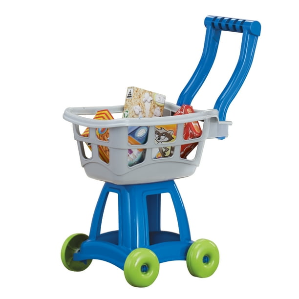 American Plastic Toys Kids Play Shopping Cart Set with 5 Accessories