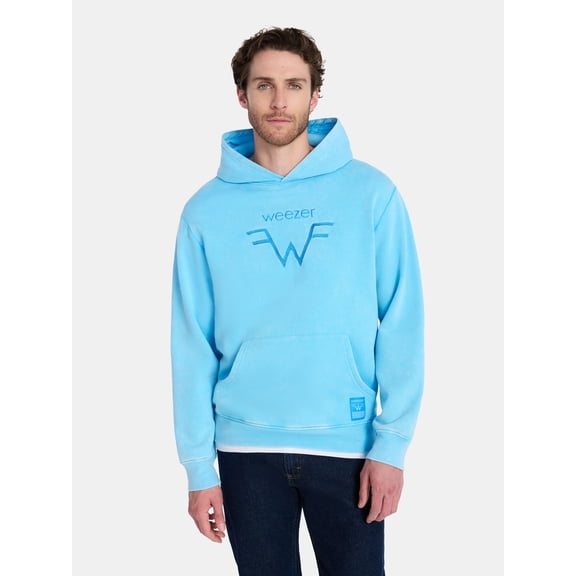 Weezer, Men's & Big Men's Graphic Hoodie with Overshoulder Print, Sizes XS-5XL