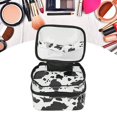 thumbnail image 4 of Bolsa de maquillaje Bolsa de maquillaje portátil Patrón de vaca Bolso de viaje de negocios Bolsa impermeable Pu, 4 of 5