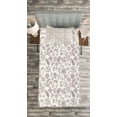 thumbnail image 3 of Ambesonne Playroom Quilted Bedspread Set 2 Pcs, Natural, Twin Size, Dark Brown White, 3 of 3