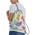 thumbnail image 3 of Bingfone Cute Chameleons Drawstrings Backpacks Bags For Men Women Gym Drawstrings Bag, 3 of 9