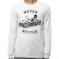 thumbnail image 2 of Never Better Skeleton Long Sleeve Shirt Unisex Large White, 2 of 5