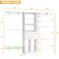 thumbnail image 3 of Sistema de clóset Besiost de 152 a 244 cm con organizador y cajones, 3 of 9