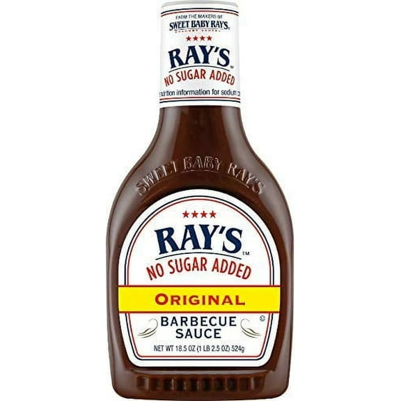 Sweet Baby Rays No Sugar Added Original Barbecue Sauce 18.5oz - PACK OF 3