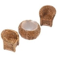 thumbnail image 4 of 1 Set of Dollhouse Furniture Woven Table Chair Model Set Miniature Dollhouse Accessories, 4 of 6