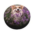 thumbnail image 3 of Balery Dog In Lavender Flowerstire Cover Waterproof Dust-Proof, Universal Spare Wheel Tire Cover For Trailer, Rv, Suv Truck And Vehicle Camper Accessories-16 Inch, 3 of 9