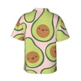 thumbnail image 3 of Picia Cute Avocado Gentle Cotton Regular Fit Short Sleeve Casual Hawaiian Shirt for Men-Small, 3 of 9