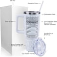 thumbnail image 3 of Nurse Tumbler 40 oz Tumbler with Handle and Straw Lid Leak Proof Best Nurse Ever Coffee Travel Mug with Handle Insulated for Hot and Cold Drink Nurse Gifts for Women Nurses Day Mother''s Day Birthday, 3 of 3
