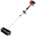 thumbnail image 2 of 52CC 2-Stroke Broom Sweeper, Walk Behind Handheld Gas Powered Snow Sweeper, Brush Broom Sweeping Machine for Garden Lawn Yard Sidewalk Driveway Snow Cleaning, Broom Brush 24x9" EPA, D9025, 2 of 12