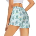 thumbnail image 3 of Goofa Sea Turtle Printed Women 2 in 1 Running Shorts,Quick Dry Athletic Workout Shorts,High Waisted Athletic Shorts with Liner Pockets-Medium, 3 of 9