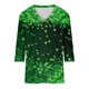 thumbnail image 5 of TaTaai Women's St. Patrick's Day Printed T-Shirt V-Neck 3/4 Sleeve Loose Fit Casual Top Irish Festival Design Spring Holiday Blouse Gift, 5 of 5
