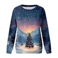thumbnail image 7 of Futezty Women Christmas Tree Sweatshirt 3D Print Graphic Xmas Sweaters Crewneck Long Sleeve Shirt Pullover, 7 of 7