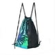 thumbnail image 2 of Mochila con cordón Paquete de lentejuelas de piel sintética para mujer Bolsa de almacenamiento para deportes al aire libre, Verde Negro Noticed AP001152-01B, 2 of 7