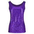 thumbnail image 4 of QHFBli Women's Sleeveless Glitter Sequin Tank Tops Shimmer Vest Tops Glitter Camisole for Women Girl, 4 of 6