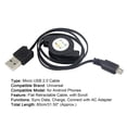 thumbnail image 6 of Citystores Micro USB 2.0 Cable,Retractable Micro USB A to USB 2.0 B Male Cable Sync Data Charger for Android, 6 of 6