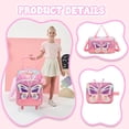 thumbnail image 3 of Kids Luggage Sets Suitcases with Wheels for Girls 3 Piece Pink Suitcase Set with Duffle Bag for Airplane, 3 of 7